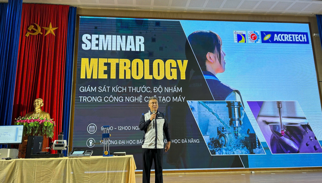 Công ty TNHH Acretech Việt Nam đã phối hợp với Khoa Cơ khí của Trường Đại học Bách khoa – Đại học Đà Nẵng tổ chức thành công buổi Hội thảo chủ đề: “Giám sát kích thước, độ nhám trong Công nghệ chế tạo máy” vào ngày 15/11/2024 vừa qua.