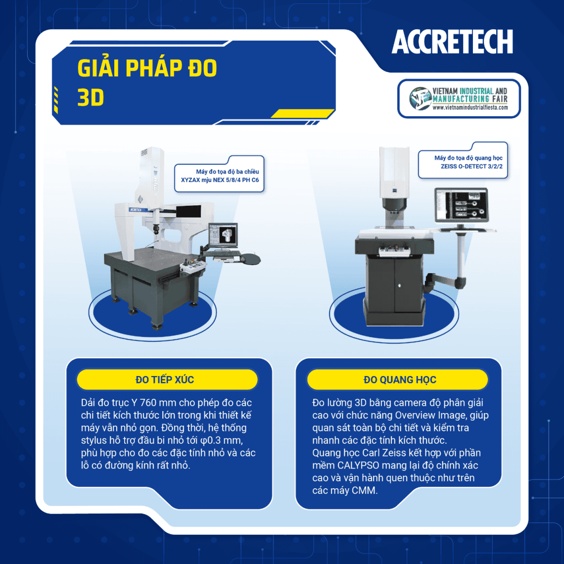 Đo lường 3D bằng camera độ phân giai cao với chức năng Overview Image, giúp quan sát toàn bộ chi tiết và kiểm tra nhanh các kích thước.